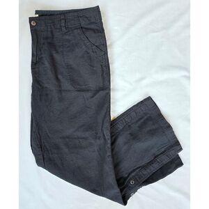 Royal Robbins▪️Cotton Lightweight Athletic Adjustable Roll Up Black Pants